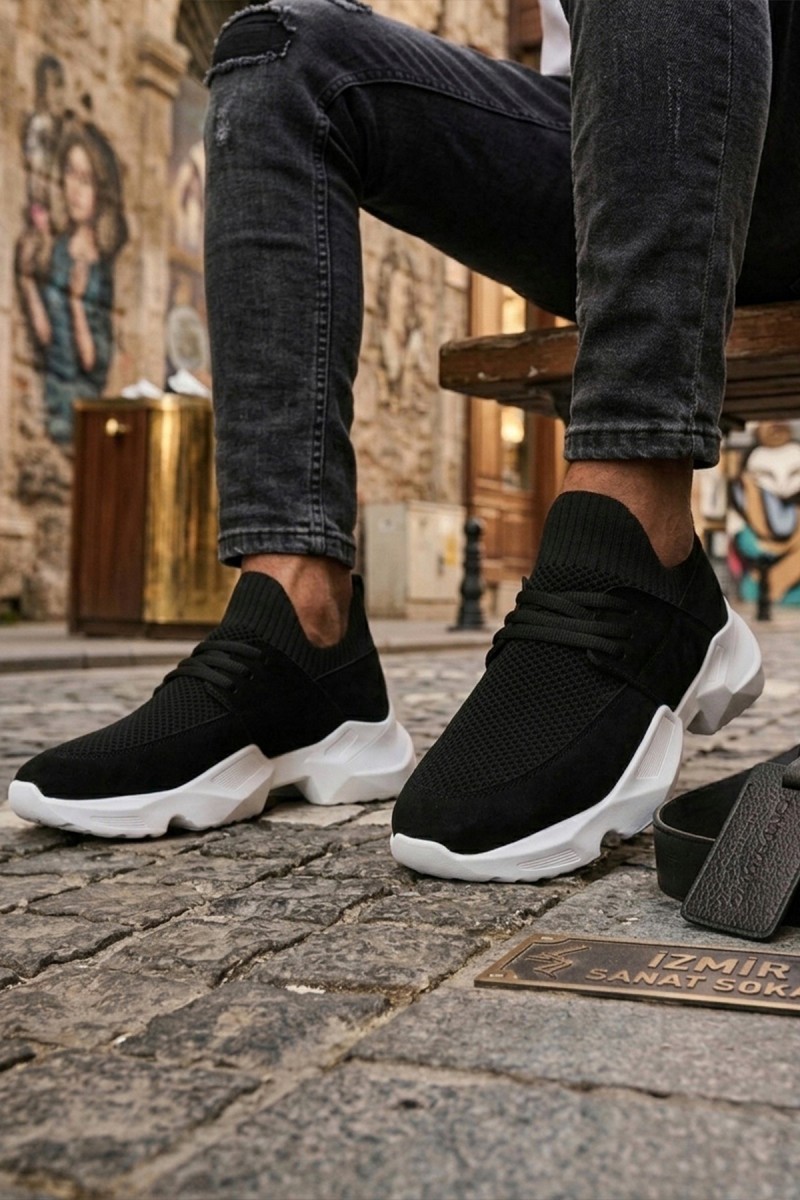 Erkek Sneaker - Siyah Beyaz - 403