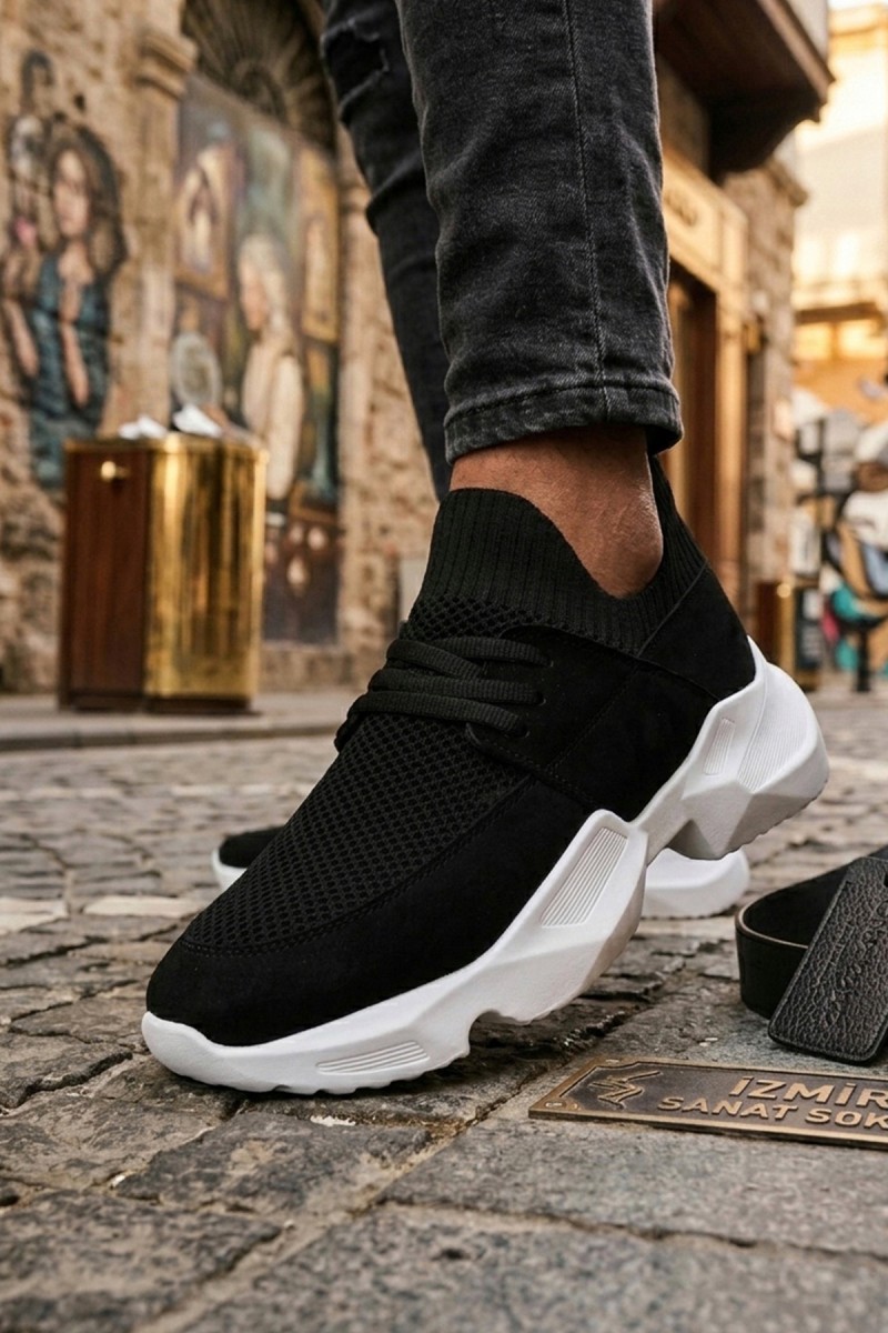 Erkek Sneaker - Siyah Beyaz - 403