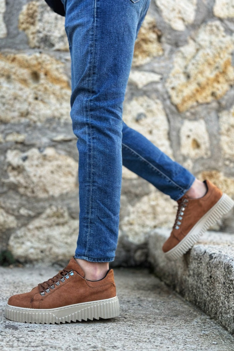 Erkek Sneaker - Taba Süet - 505