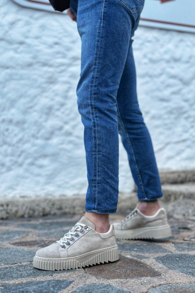 Erkek Sneaker - Bej Süet - 505