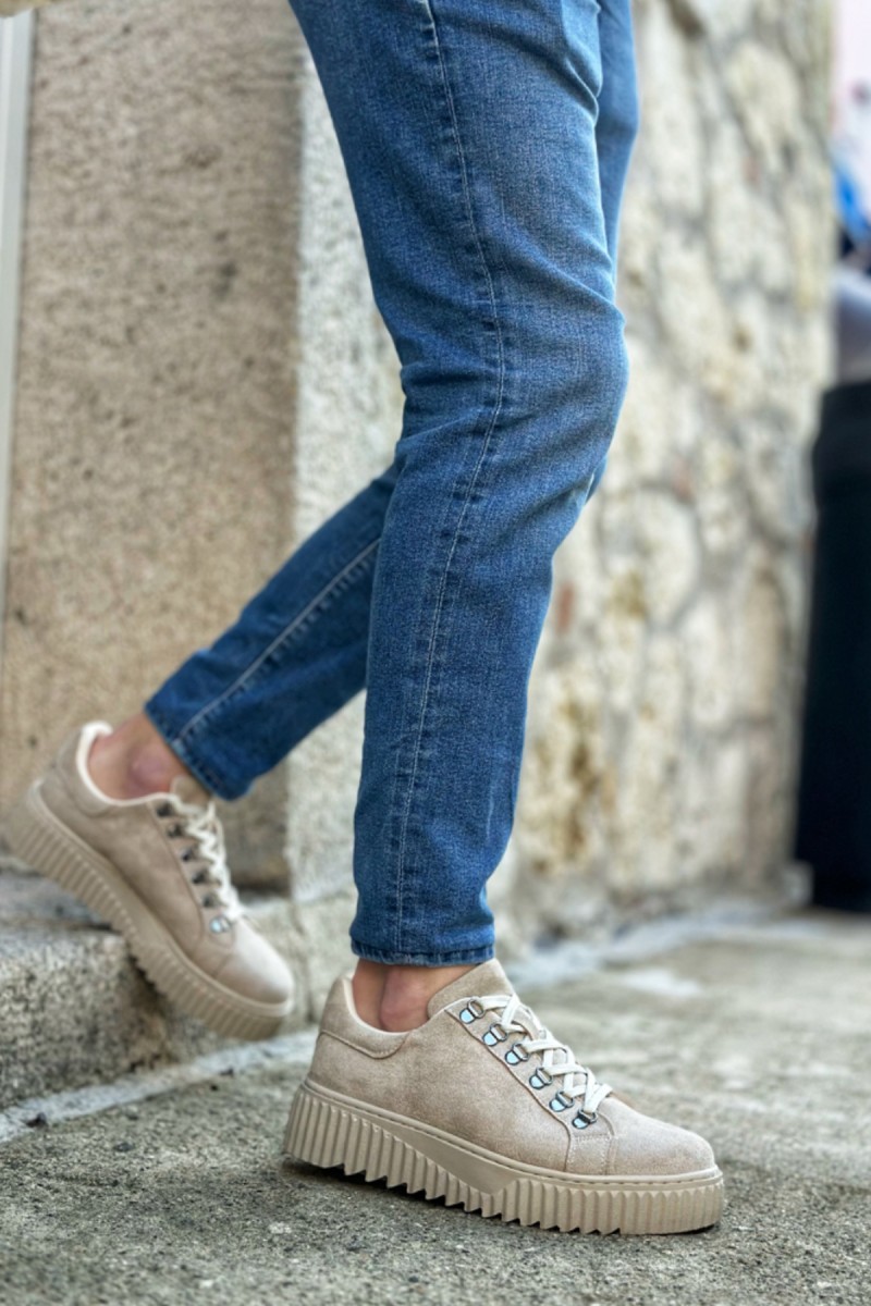 Erkek Sneaker - Bej Süet - 505