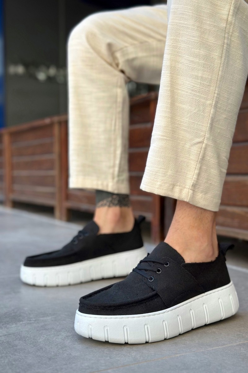 Erkek Günlük Ayakkabı - Siyah Beyaz - 676