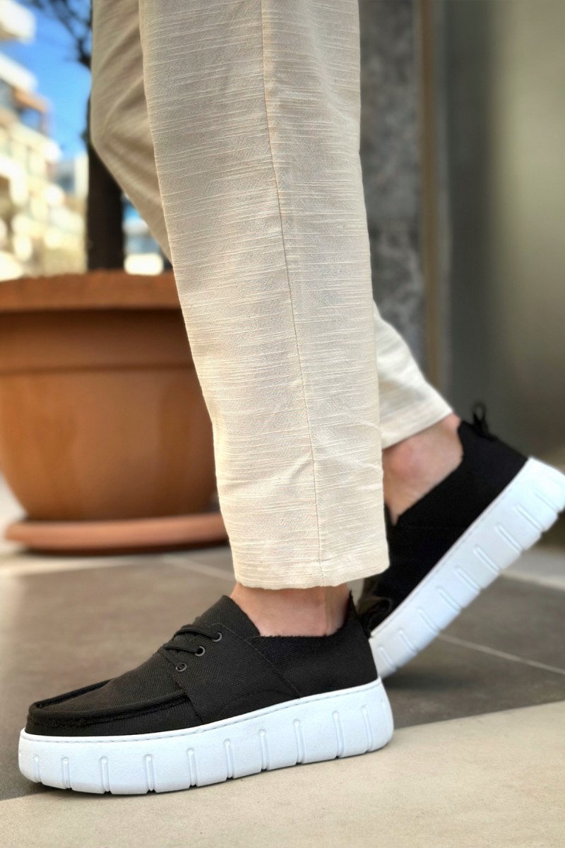 Erkek Günlük Ayakkabı - Siyah Beyaz - 676