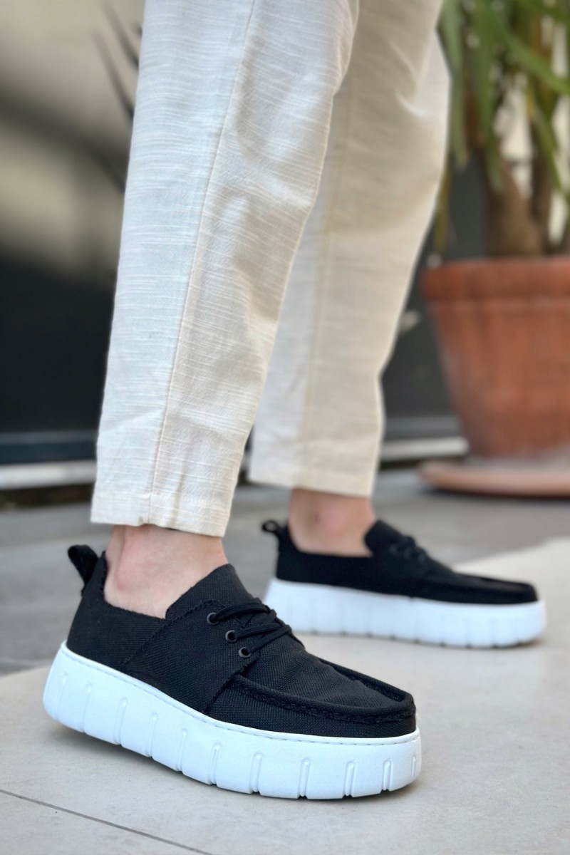 Erkek Günlük Ayakkabı - Siyah Beyaz - 676