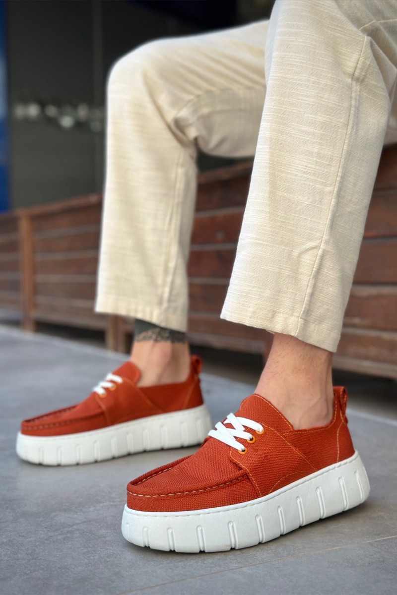 Erkek Günlük Ayakkabı - Turuncu - 676