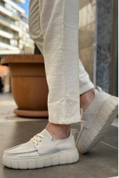 Erkek Günlük Ayakkabı - Bej - 676
