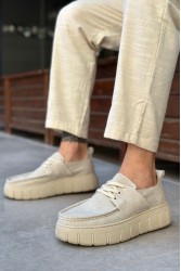 Erkek Günlük Ayakkabı - Bej - 676