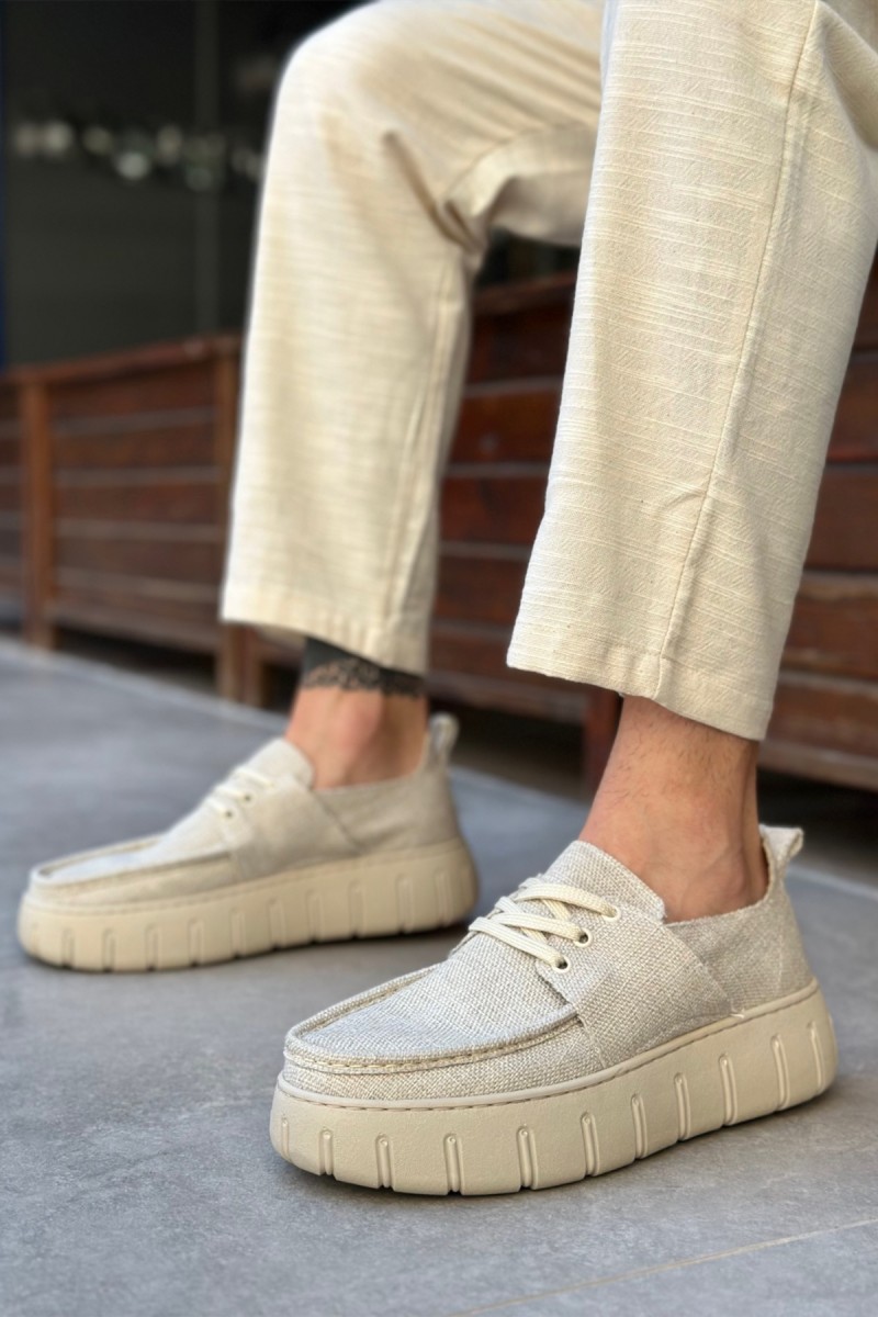 Erkek Günlük Ayakkabı - Bej - 676