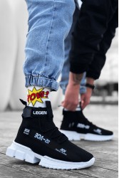 Erkek Sneaker - Siyah Beyaz - Agron