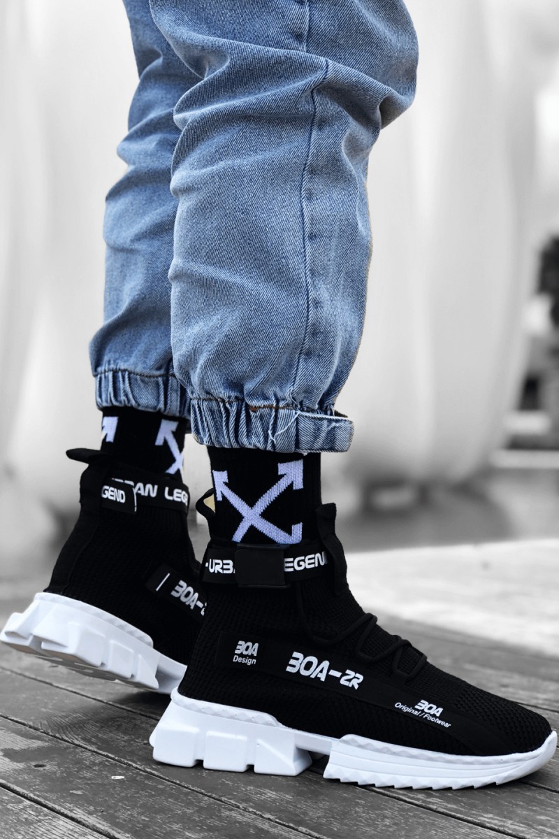 Erkek Sneaker - Siyah Beyaz - Agron