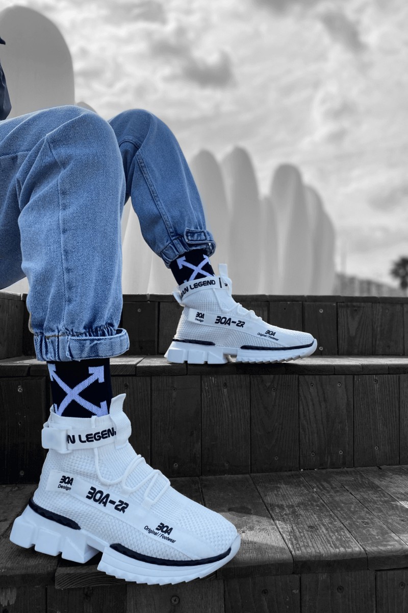 Mens Sneakers - White - Agron