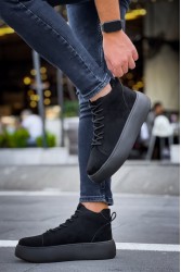 Erkek Bot - Siyah Süet - LE10