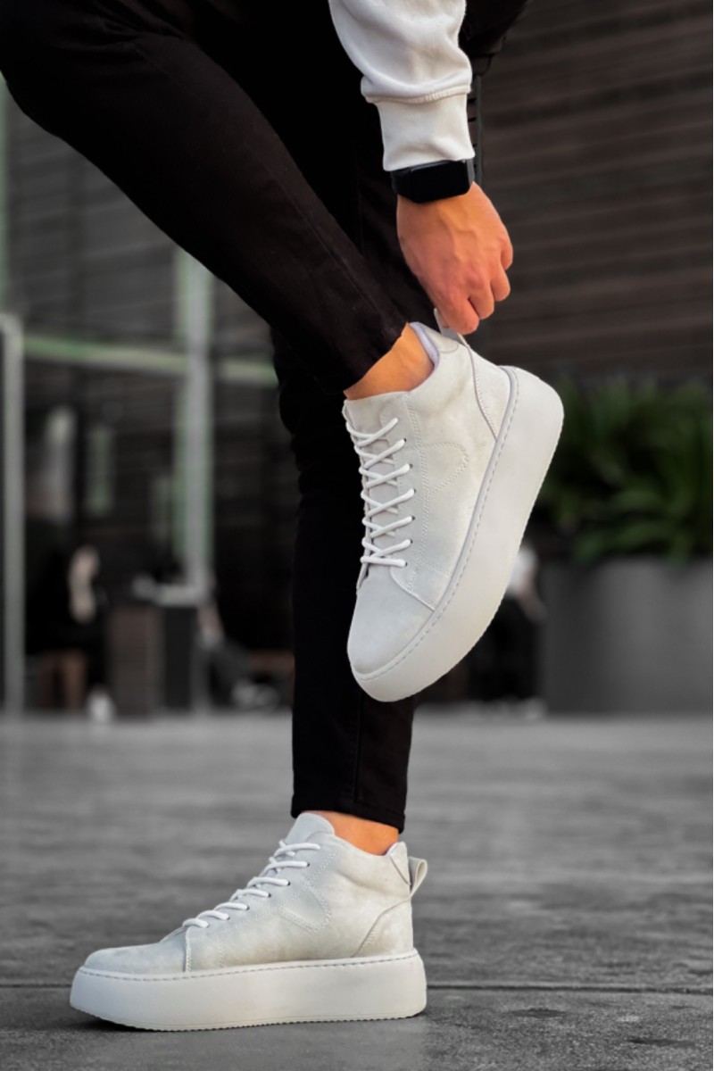 Erkek Bot - Gri süet - LE10