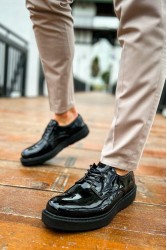 Erkek Klasik Ayakkabı - Siyah Rugan - 001