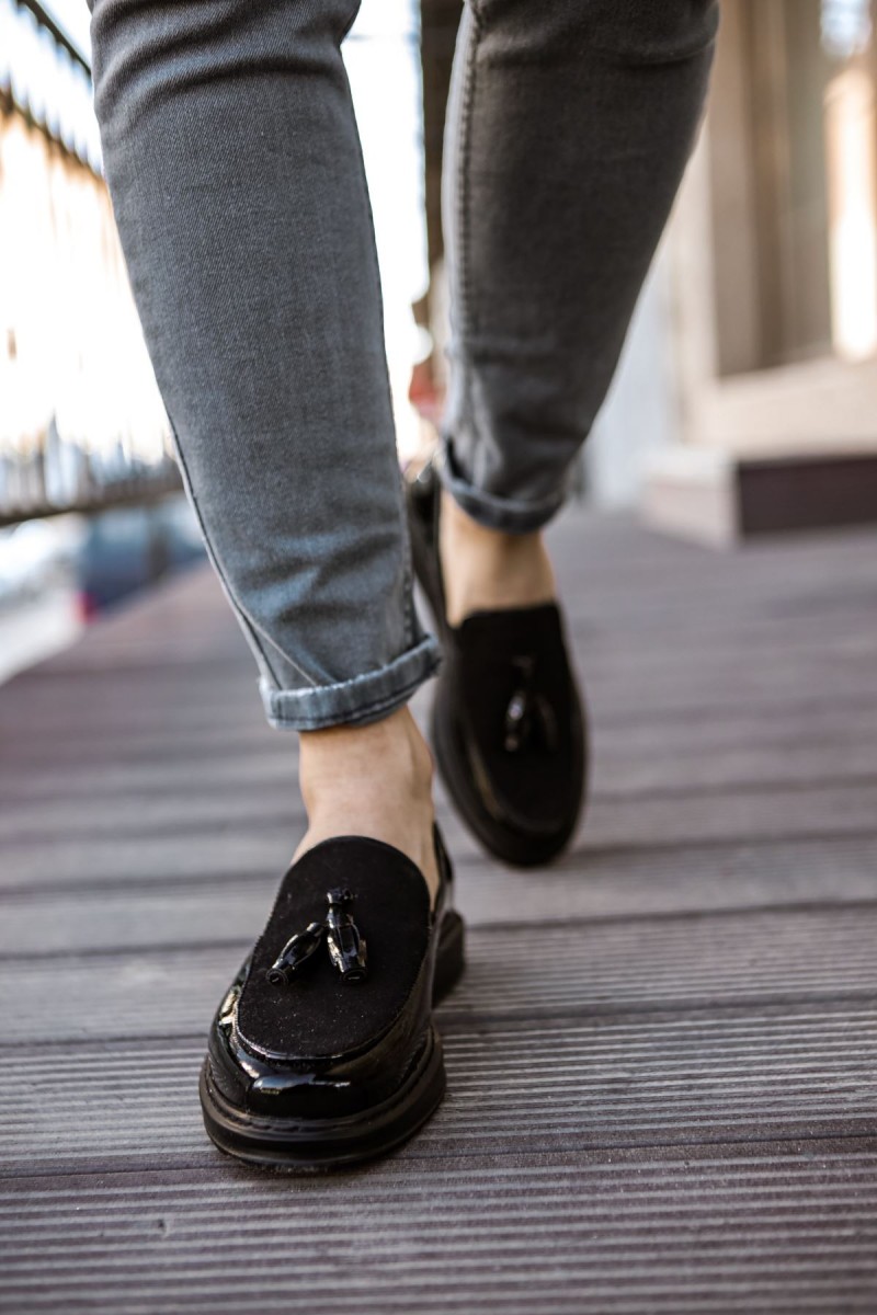 Erkek Klasik Ayakkabı - Siyah Rugan - 002