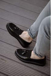 Erkek Klasik Ayakkabı - Siyah Rugan - 002