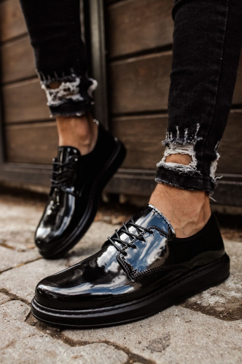 Erkek Klasik Ayakkabı - Siyah Rugan - 003