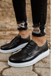 Erkek Klasik Ayakkabı - Siyah Beyaz - 003