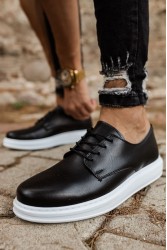 Erkek Klasik Ayakkabı - Siyah Beyaz - 003