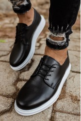 Erkek Klasik Ayakkabı - Siyah Beyaz - 003