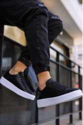 Erkek Sneaker - Siyah Beyaz - 017