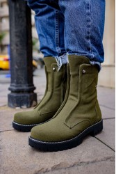 Mens Boots - Khaki Suede - 027