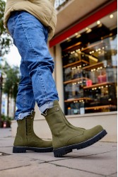 Mens Boots - Khaki Suede - 027