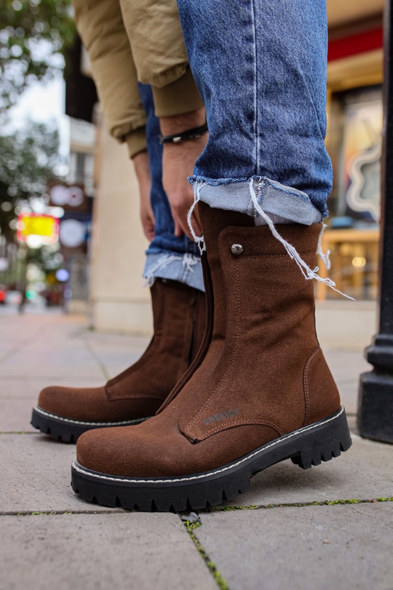 Erkek Bot - Kahverengi Süet - 027