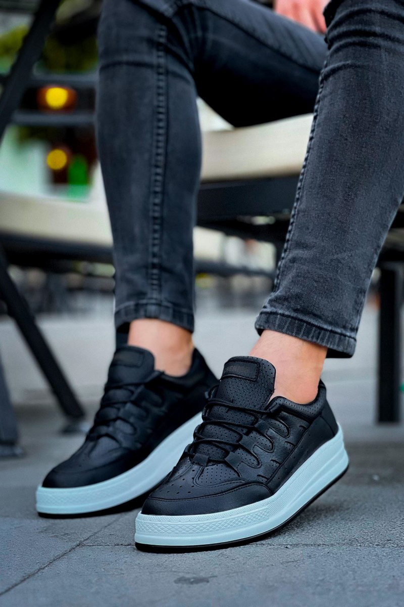 Erkek Sneaker - Siyah Beyaz - 040