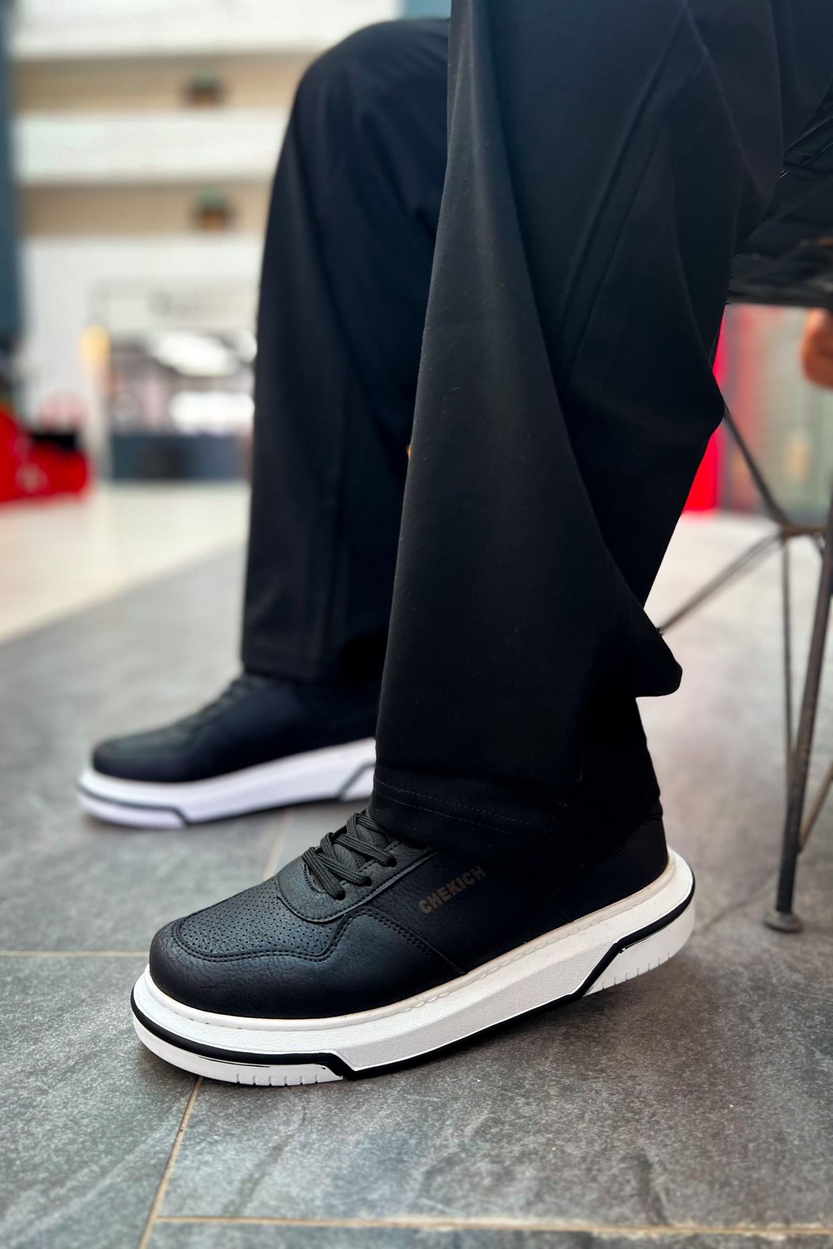 Erkek Sneaker - Siyah Beyaz - 075