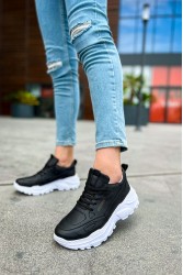 Erkek Sneaker - Siyah Beyaz - 089