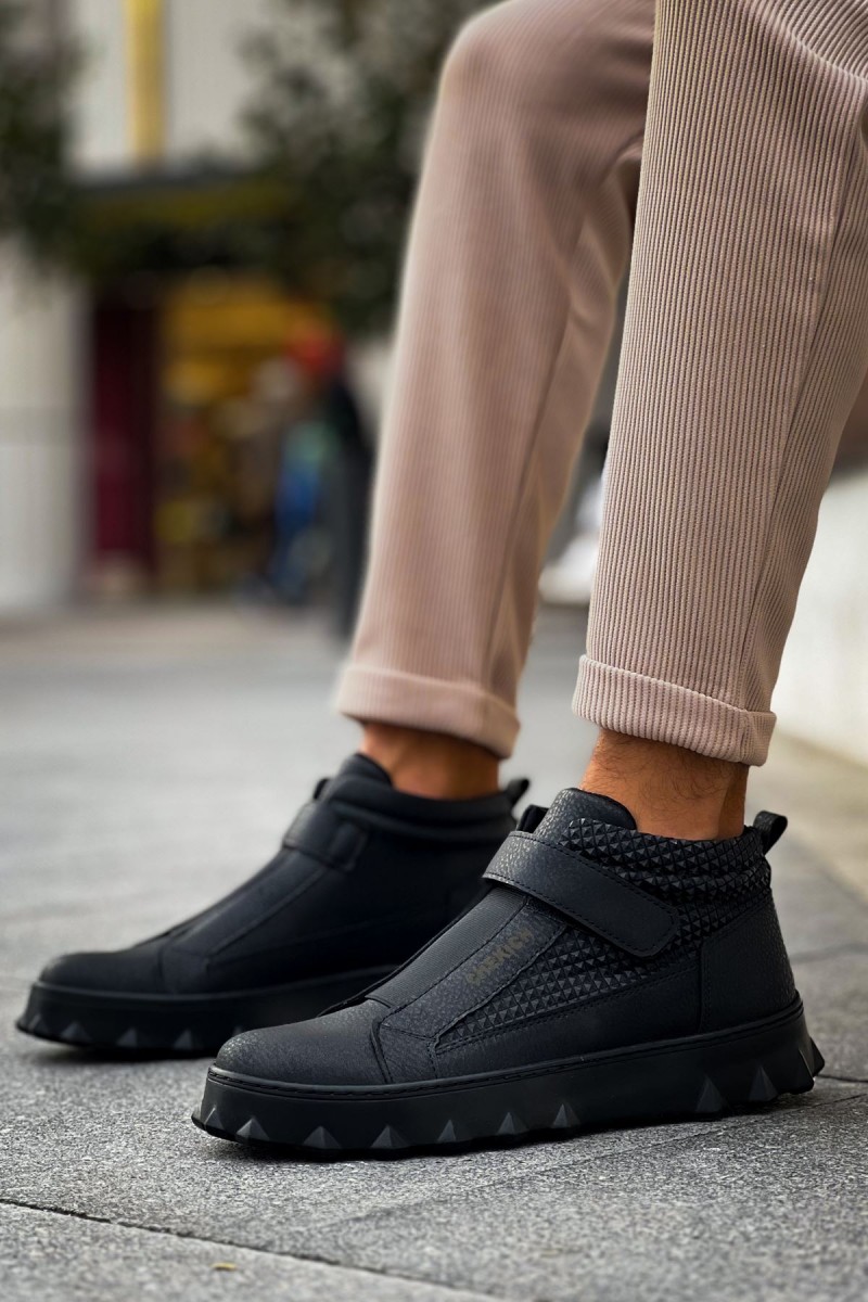 Erkek Bilekli Sneaker - Siyah - 103