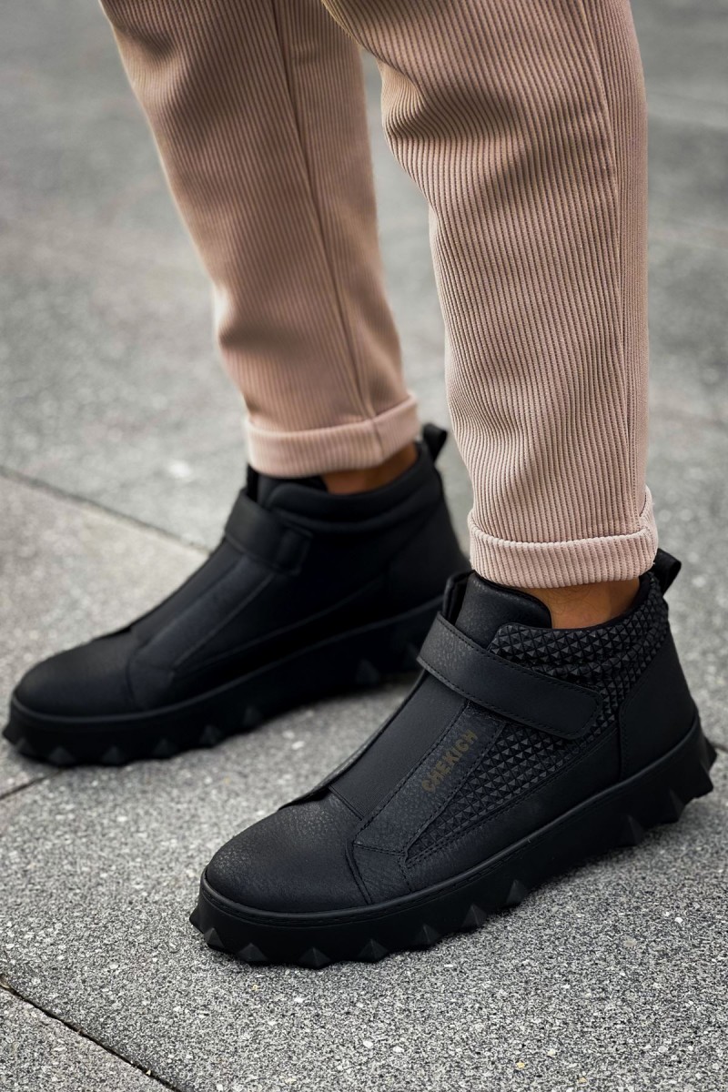 Erkek Bilekli Sneaker - Siyah - 103