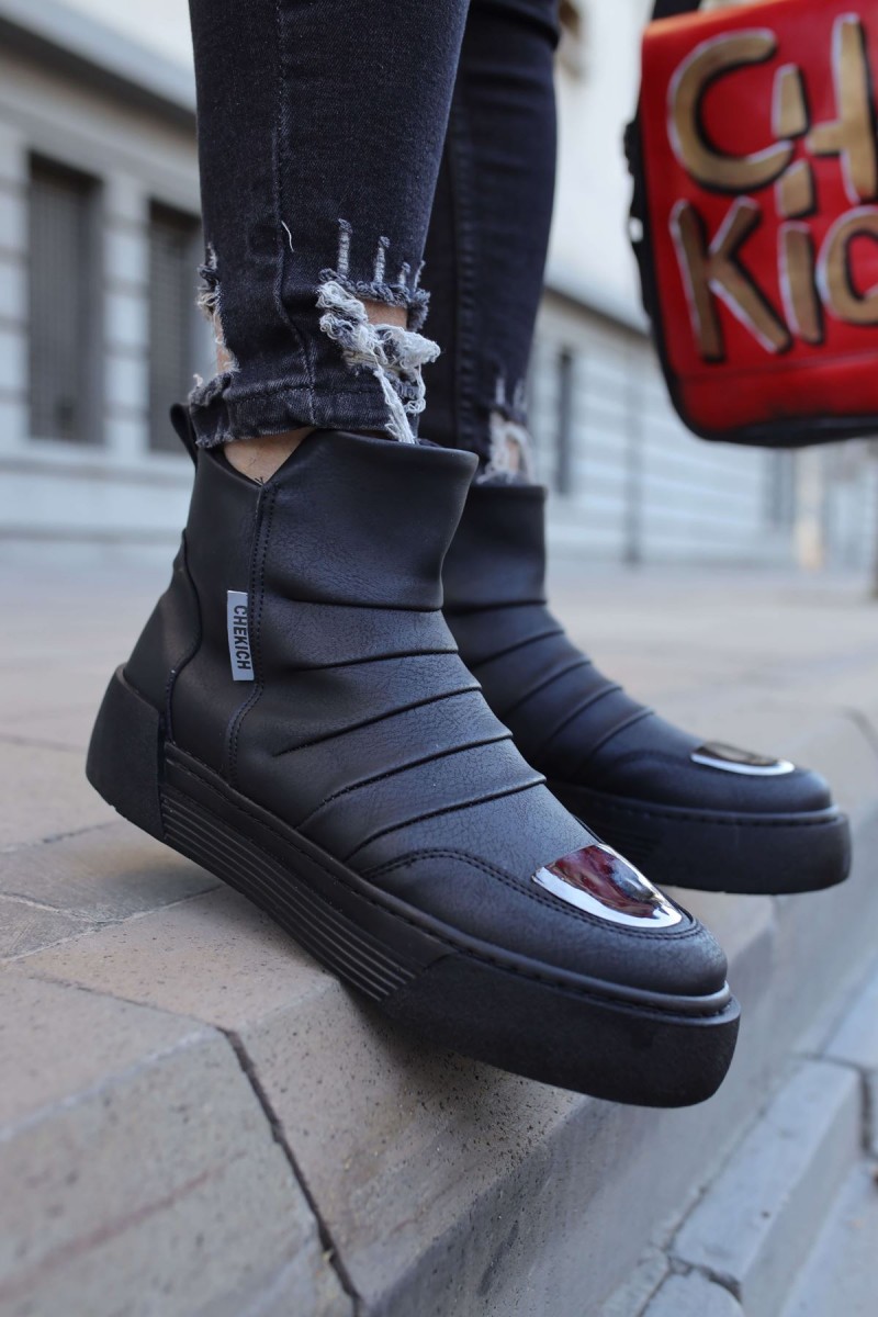 Mens High Top Sneakers - Black - 113