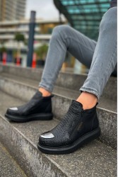 Erkek Yüksek Spor Ayakkabı - Siyah - 133