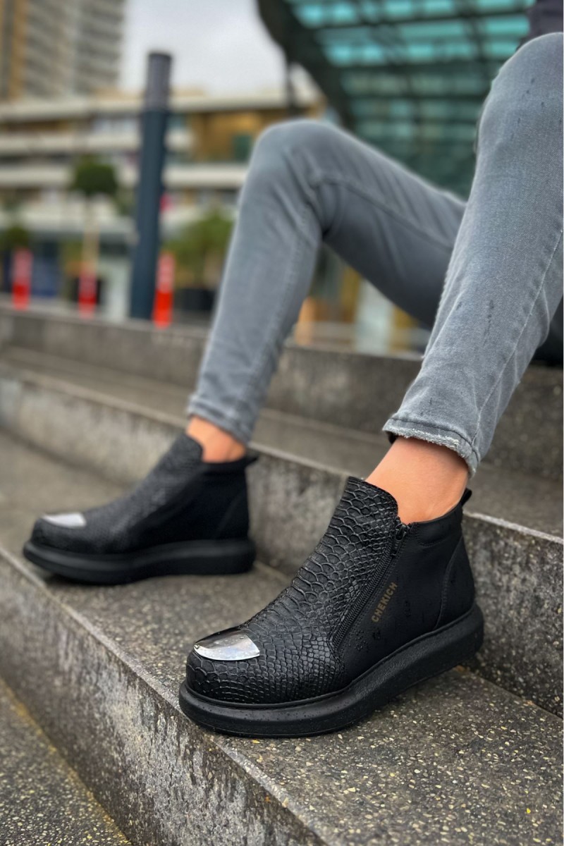 Erkek Yüksek Spor Ayakkabı - Siyah - 133