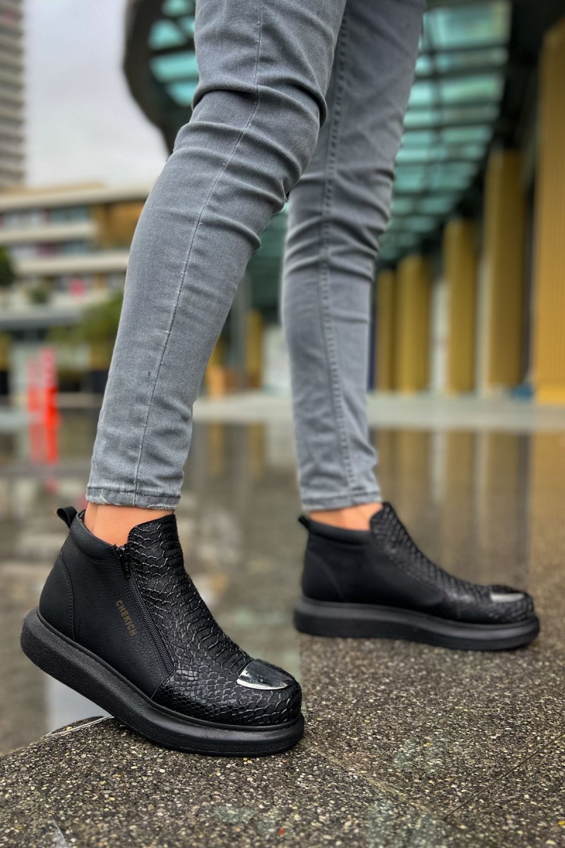 Erkek Yüksek Spor Ayakkabı - Siyah - 133