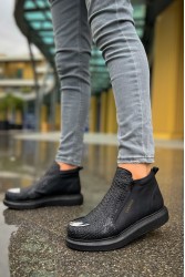 Erkek Yüksek Spor Ayakkabı - Siyah - 133