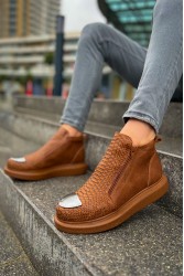 Erkek Yüksek Spor Ayakkabı - Taba - 133