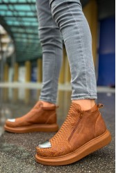 Erkek Yüksek Spor Ayakkabı - Taba - 133