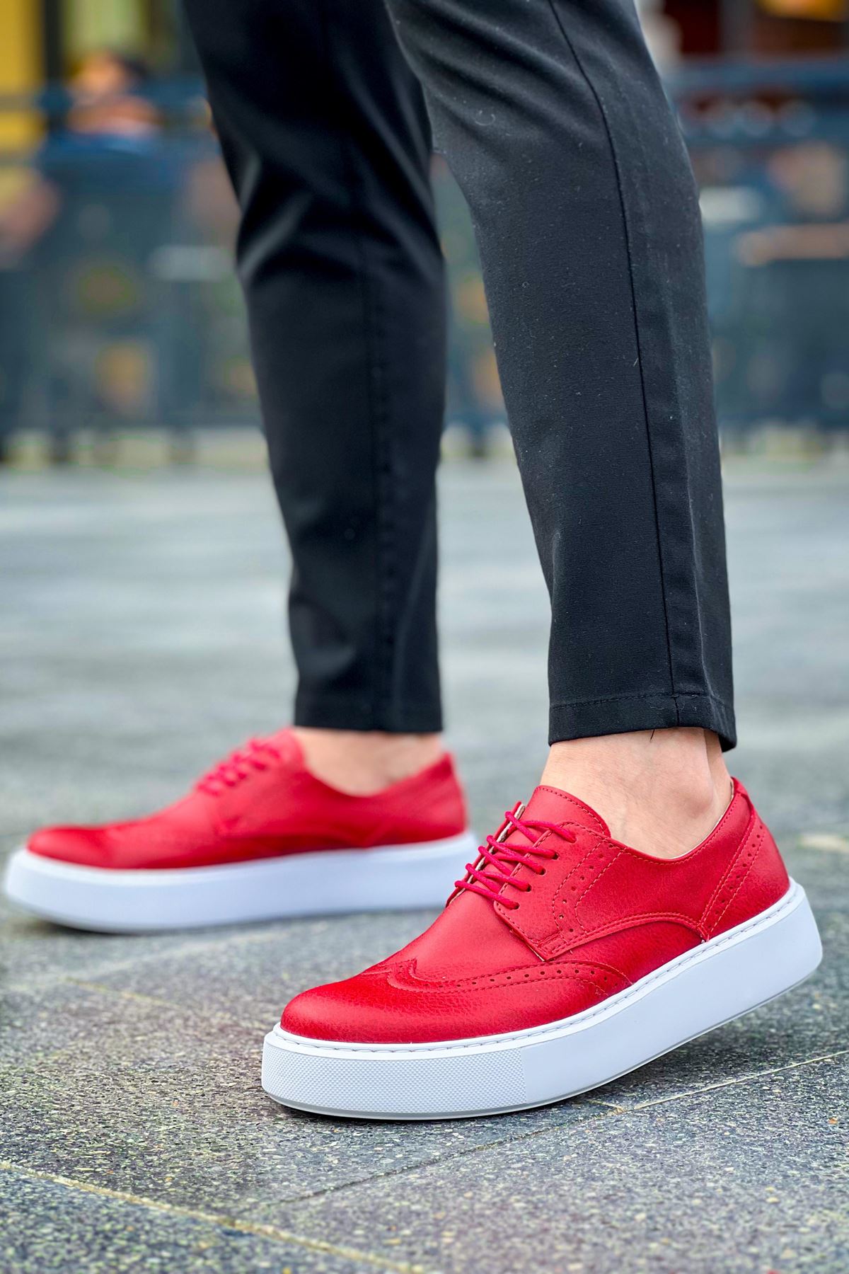 Erkek Sneaker - Kırmızı  - 149