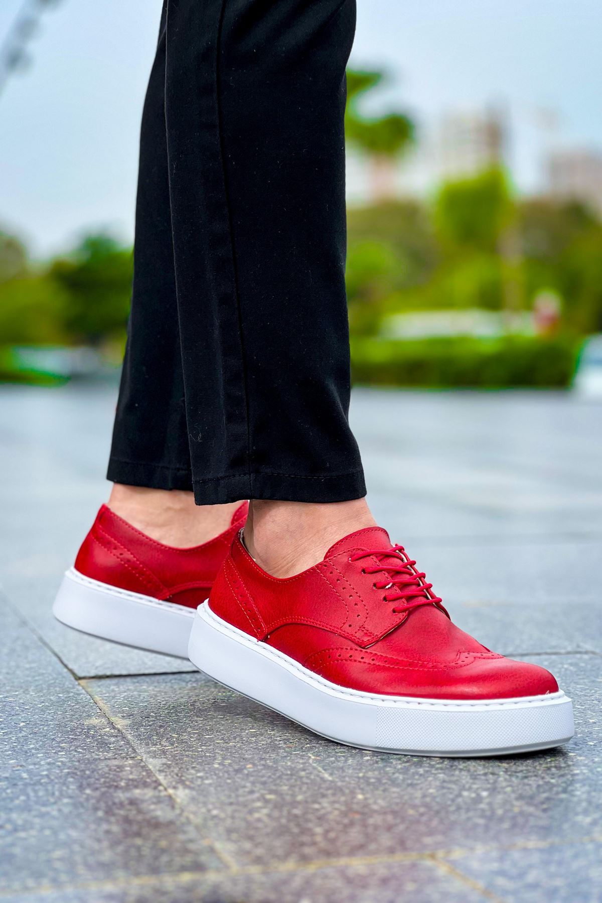 Erkek Sneaker - Kırmızı  - 149