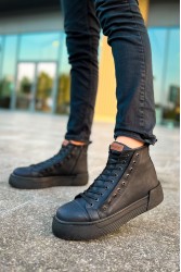 Erkek Bilekli Sneaker - Siyah - 167