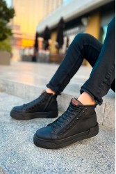 Erkek Bilekli Sneaker - Siyah - 167