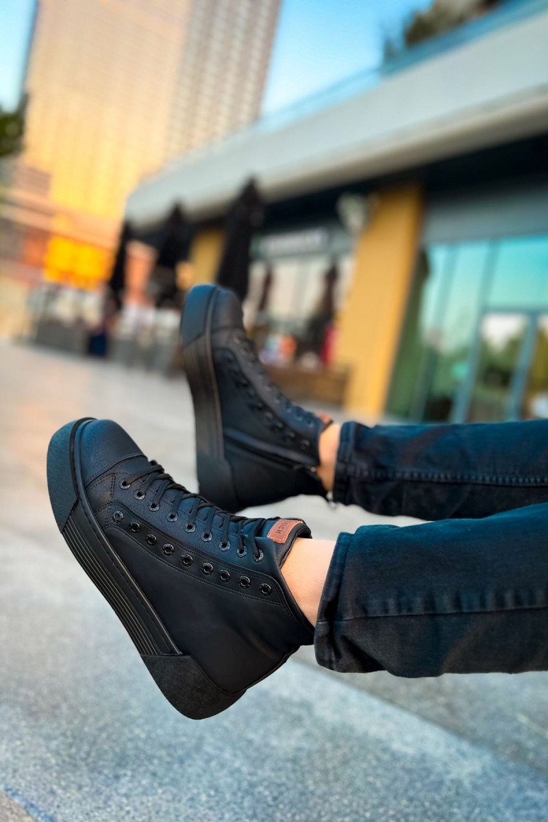Erkek Bilekli Sneaker - Siyah - 167
