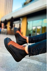 Erkek Bilekli Sneaker - Siyah Taba - 167