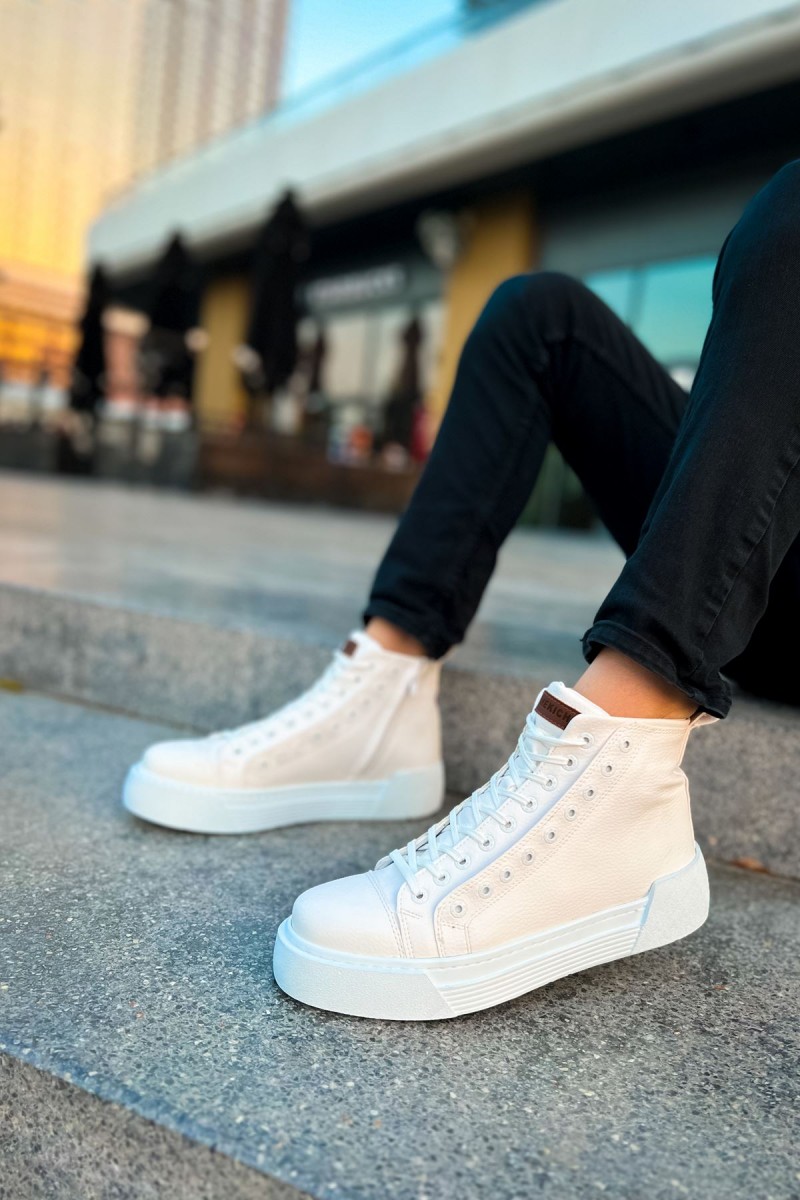 Erkek Bilekli Sneaker - Beyaz - 167