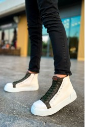 Erkek Bilekli Sneaker - Beyaz Haki - 167