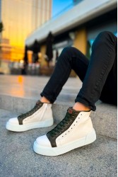 Erkek Bilekli Sneaker - Beyaz Haki - 167