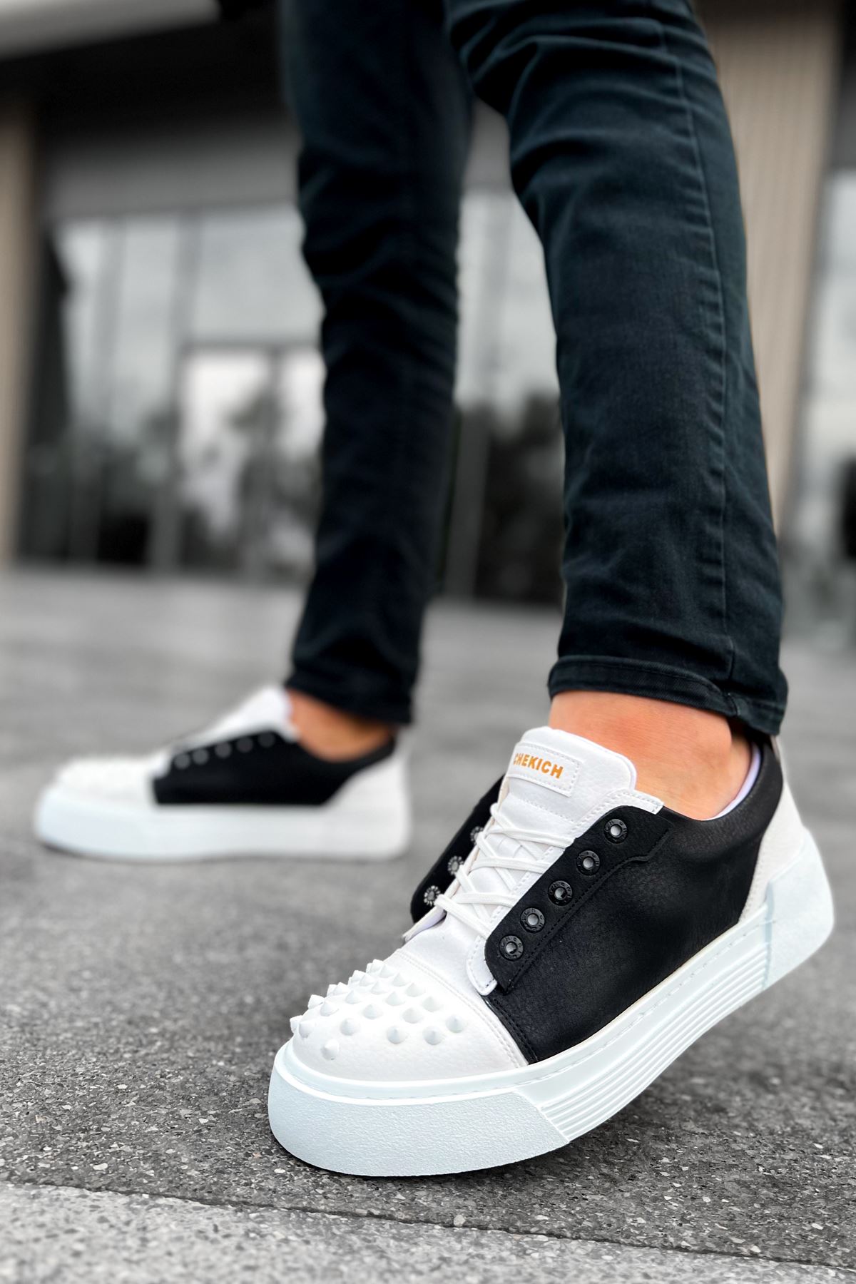 Erkek Sneaker - Beyaz Siyah - 169